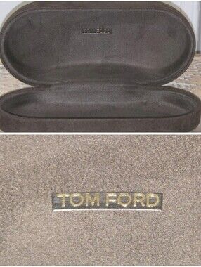 Tom Ford Brown Velvet Hard Eyeglasses Case Clamshell Sunglasses Replacement Case